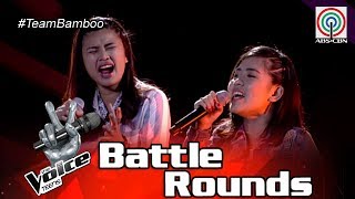 The Voice Teens Philippines Battle Round Queenie vs Patricia  Sound Of Silence [upl. by Kurt]