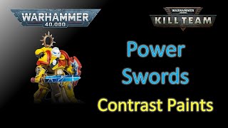 How to Paint EASY POWER SWORDS for Warhammer 40k  CONTRAST PAINT [upl. by Cohbath]