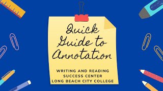 Quick Guide Annotations [upl. by Kidder]