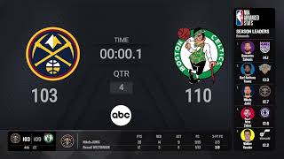 Denver Nuggets  Boston Celtics  NBA on ABC Live Scoreboard [upl. by Yentihw]