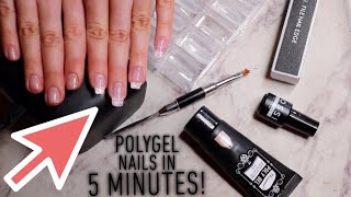 How To Apply PolyGel Nails In 5 Minutes 💅🏼Tutorial [upl. by Alleusnoc184]