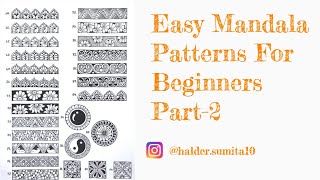 100 Easy Mandala Patterns For Beginners Part2 [upl. by Asenad196]