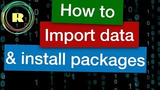 How to import data and install packages R programming for beginners [upl. by Sueddaht]