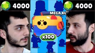 100 MEGA KUTU  23 KARAKTER  Brawl Stars [upl. by Earissed]