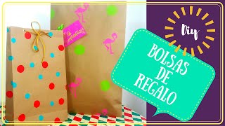 ¿CÓMO HACER BOLSAS DE REGALO  HAZ TU PROPIO PAPEL DE REGALO [upl. by Laurin]