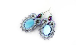 Soutache earrings  tutorial DIY [upl. by Llednik]