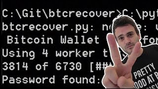 Bruteforce your Bitcoin wallet  part 2  btcrecover on Multibit classic  Password found [upl. by Bryan]