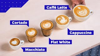 All Espresso Drinks Explained Cappuccino vs Latte vs Flat White and more [upl. by Dorice]