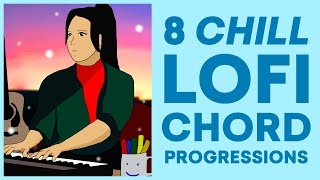 8 Chill Lofi Chord Progressions Lofi Piano Tutorial [upl. by Yessac174]