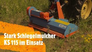 Mulcher Stark 115 m Schlegelmulcher für Kleintraktor KS 115 im Test  Mulcher Landwirt 👨‍🌾🌾 [upl. by Zuliram735]