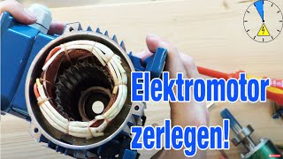 Zerlegen Drehstrommotor auseinanderbauen Elektromotor Asynchronmotor [upl. by Melar267]