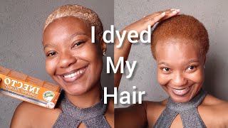 How to dye hair caramel blonde ft INECTO  Khenson  SA YOUTUBER [upl. by Shirley]