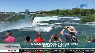 A man survives plunge over Niagara Falls [upl. by Shelden942]