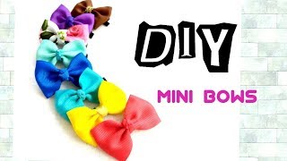 How to make Mini Bows DIY easy Tutorial  Easy way [upl. by Danell]