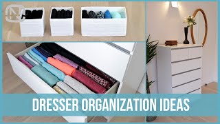 HOW TO ORGANIZE A DRESSER The KONMARI Method and drawer organization hacks  OrgaNatic [upl. by Odrarej]