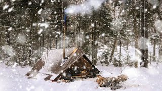 Hot Tent Winter Camping [upl. by Good]