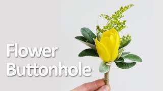 How To Make A Flower Buttonhole with Tulips [upl. by Adgam]