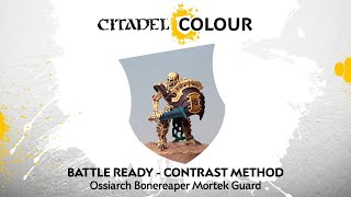 How to Paint Ossiarch Bonereapers Mortek Guard – Contrast Method [upl. by Tengler112]