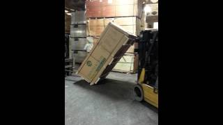 Unloading plywood container [upl. by Sewel353]