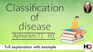 Classification of disease in organon  Classification of disease according to Hahnemann  Aph 7283 [upl. by Dalis]