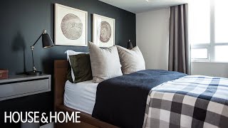 Interior Design — A Guys Budget Bedroom Makeover In A Small Rental Apartment [upl. by Zedecrem]