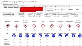 How to write a COSHH Assessment form [upl. by Varuag148]