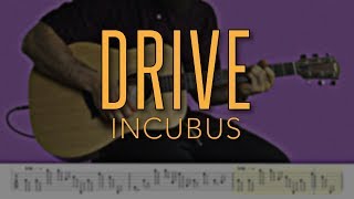 Drive  Incubus  HD Guitar Tutorial With Tabs [upl. by Nosyla]