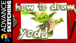 How To Draw Yoda  Advance Sketching Timelapse [upl. by Lokkin524]