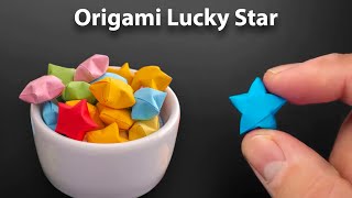 Origami Lucky Star  How to fold [upl. by Novel]