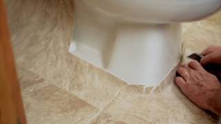 How to Install Sheet Vinyl Around a Toilet [upl. by Munsey329]