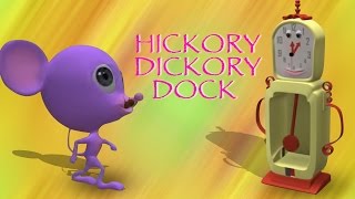 Hickory Dickory Dock  Nursery Rhyme With Lyrics  3D Cartoon Animation Songs for Children [upl. by Anom615]