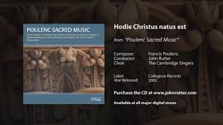 Hodie Christus natus est  Francis Poulenc John Rutter The Cambridge Singers [upl. by Nosniv]