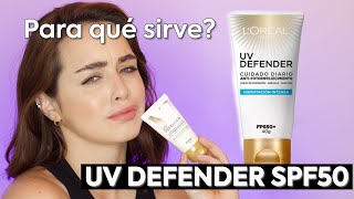 L’OREAL UV DEFENDER SPF50  Protector solar con colorRESEÑA Y MAQUILLAJE DE DIA [upl. by Alyekahs]