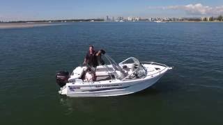 Quintrex 481 Fishabout  Boat Reviews on the Broadwater [upl. by Eahcim708]