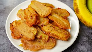 CRISPY FRIED BANANA  BANANA FRITTERS  YUMMY [upl. by Annaid]