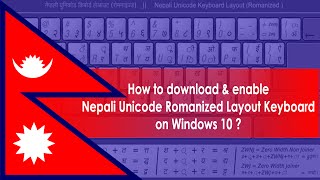 How to enable Nepali Unicode Romanized Layout Keyboard on Windows 10 [upl. by Deerc766]