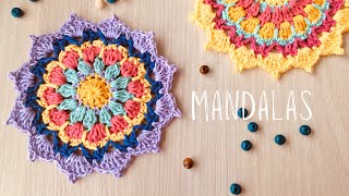 Mandala a crochet fácil paso a paso tutorial [upl. by Ellehcyt]