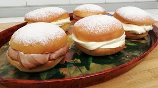 BOMBOLONI GOLOSI SOFFICISSIMI 😍 super cremosi  Le ricette di zia Franca [upl. by Tia]