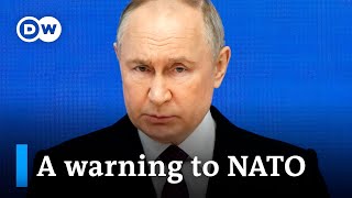 Putin threatens nuclear war if the West sends troops to Ukraine I DW News [upl. by Coady99]