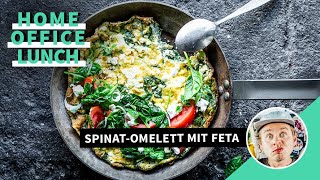 Healthy Lunch SpinatOmelett mit Feta [upl. by Rossing]