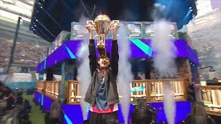 Bugha lifts the trophy after winning Fortnite World Cup  ESPN Esports [upl. by Catherina]