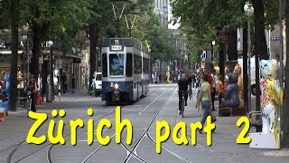 Zurich Switzerland part 2 Bahnhofstrasse trams museums Zug [upl. by Kidd]