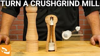 Turning a Crushgrind SaltPepper Mill Woodturning Howto [upl. by Jandy]