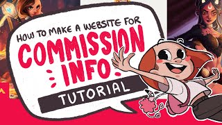 🎓 How to Build a Website for COMMISSION INFO [upl. by Bouchier909]