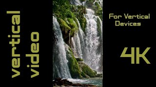 4k Jungle Waterfall Vertical Video  Nature Scenery [upl. by Oswin621]