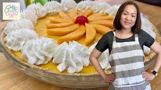 EASY NoBake Mango Cream Pie  Recipe  BakeWithYapi [upl. by Nudnarb]