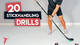 20 STICKHANDLING DRILLS YOU CAN DO AT HOME 🏒 [upl. by Allin]