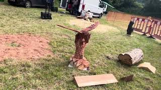 A fabulous range of wooden sculpture at Caerleon festival 2024 [upl. by Ezeerb]