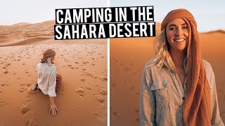 Best way to Experience the Sahara Desert  Camping in Merzouga Morocco [upl. by Madlin]