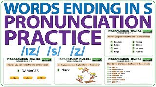 English Pronunciation Practice  How do you pronounce words ending in S [upl. by Ecenahs317]